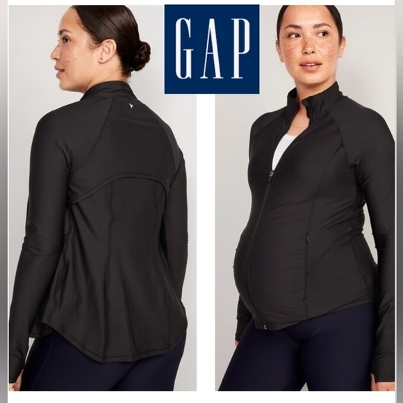 GAP Jackets & Blazers - GAP Black Maternity Full Zip Performance Jacket